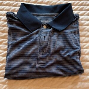 Walter Hagen Navy Striped Golf Polo